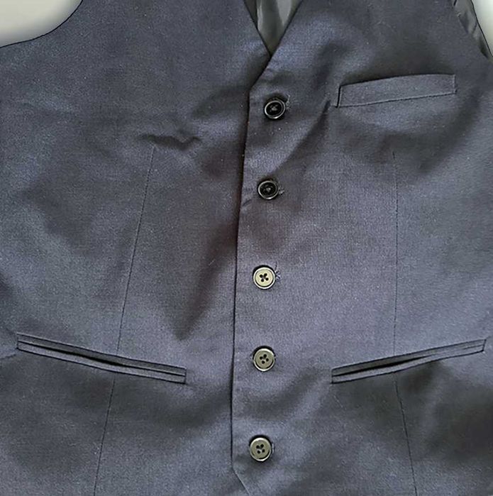 Colete de Fato de Homem Azul Marinho, Novo