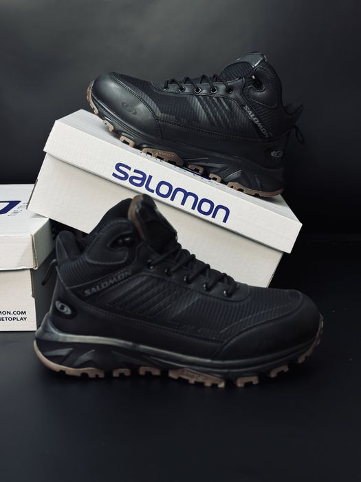 Кожаные кроссовки Salomon зимние WaterProof Gore-Tex Зима Саломон
