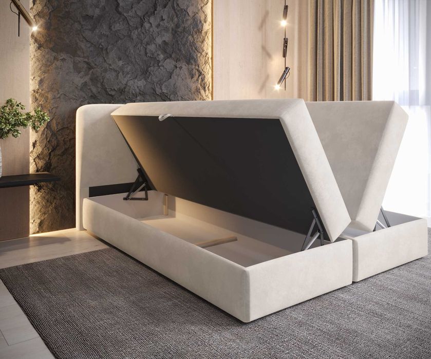 Łóżko kontynentalne Belinda 120x200 / 140x200 / 160x200 / 180x200 cm