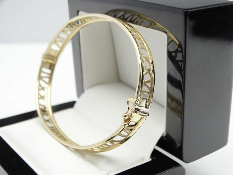 Piękna Złota Bransoletka Sztywna 11,52g P585 6,5cm/5cm