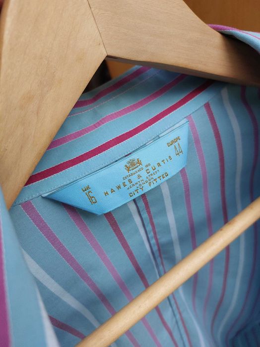 elegancka błękitna koszula Hawes and Curtis ekskluzywna designerska