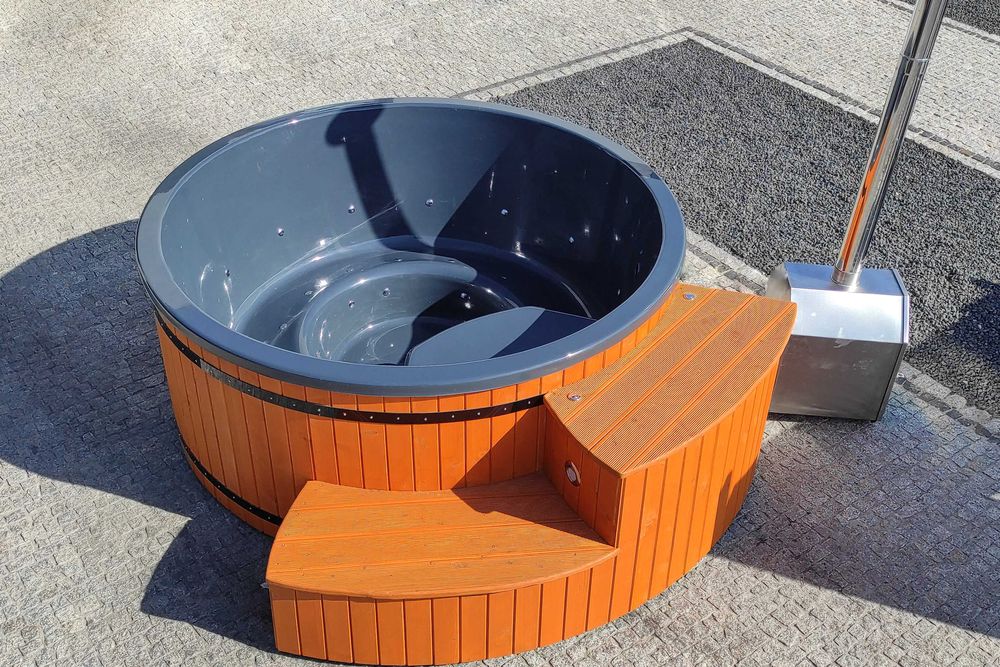 Duża balia do sauna ogrodowa jacuzzi basen LED pokrywa transportGRATIS