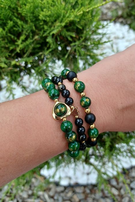 Bransoletki 3w1 z kamienia naturalnego Handmade