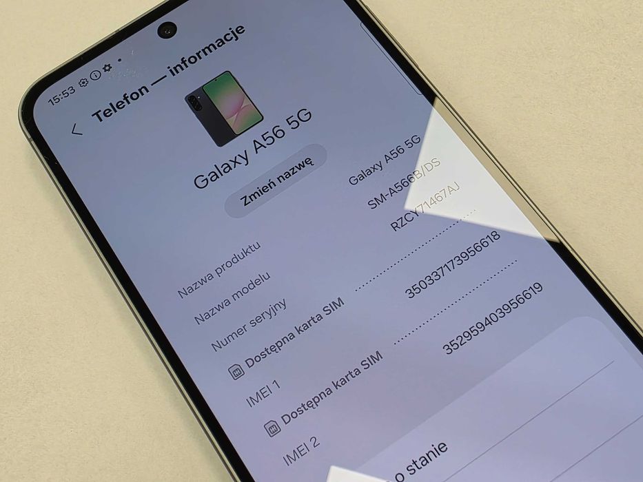 Samsung Galaxy A56 Dual SIM/ 8GB/ 128GB/ Awesome Graphite/ Grade C / technicznie OK/ gw od 10.09.2025