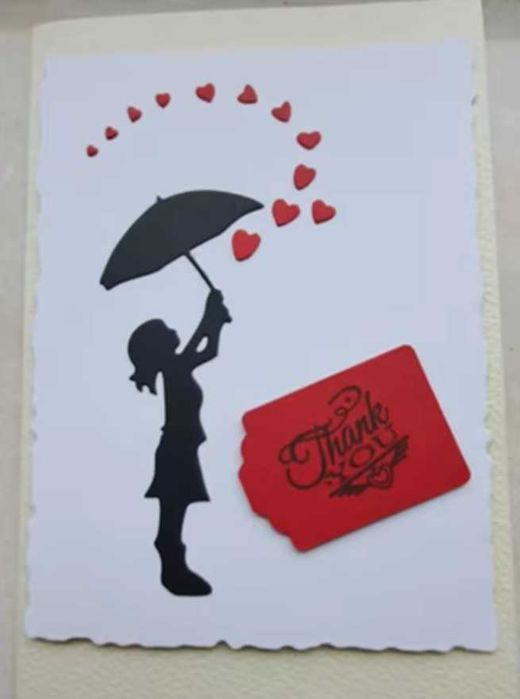 Cortante Menina com Guarda-Chuva