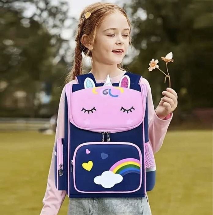 Duzy plecak tornister fo szkoly unicorn jednorozec granatowy
