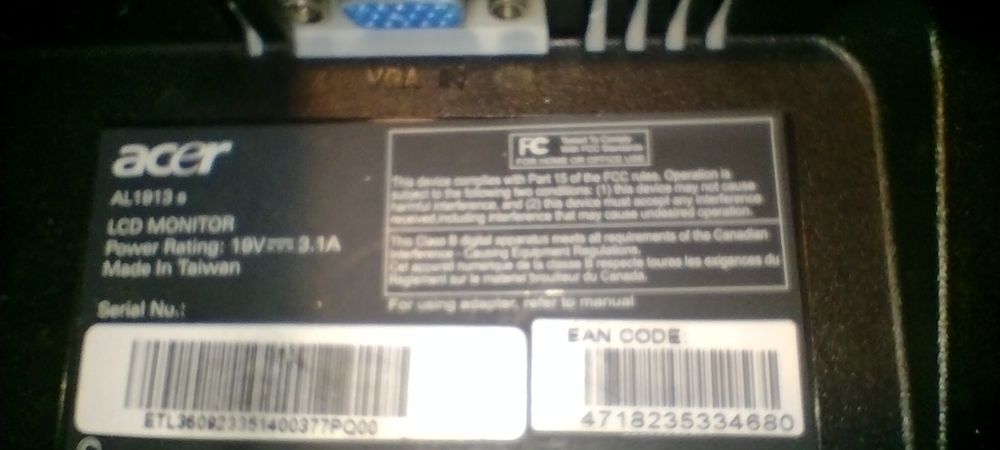 Monitores ASUS,Samsung, Acer - peças