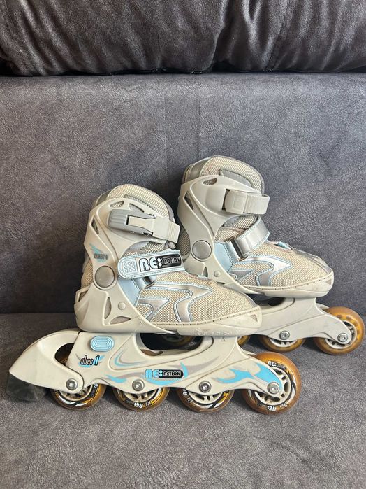 Ролики раздвижные Re:action р. 29-33 со шлемом