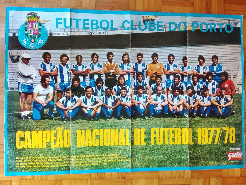 Poster FC Porto Campeão Nacional 1977/78 86cm Largura 58cm Altura.