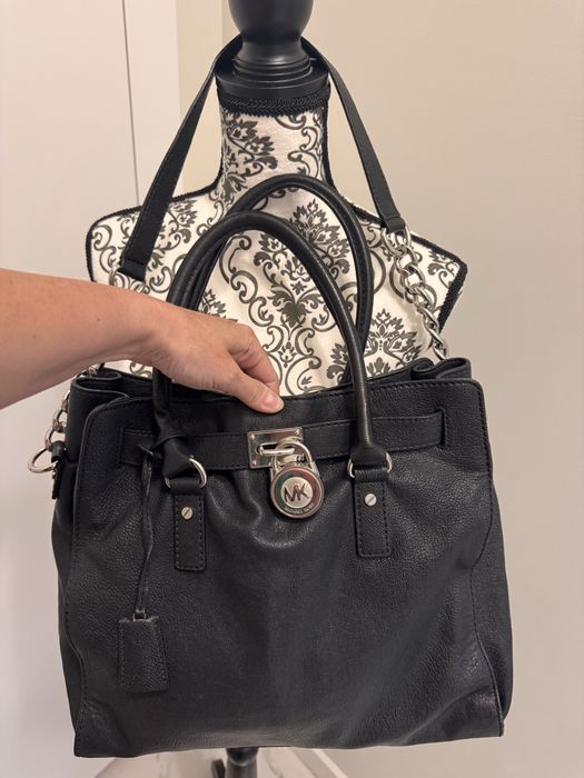 Skórzana torebka czarna | shopper | oryginalna | Okazja