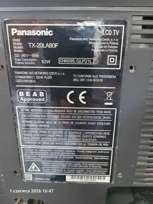 Telewizor Panasonic Viera 20 cali