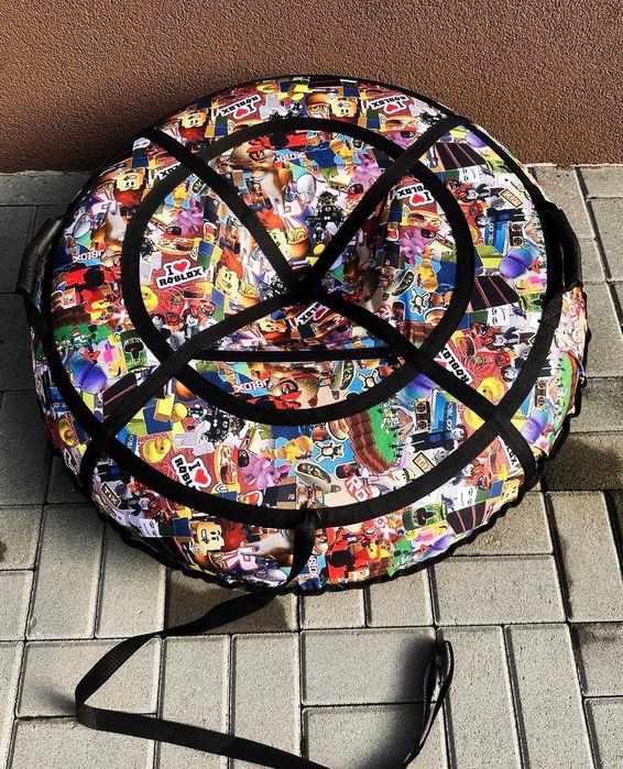 Тюбінг плюшка ватрушка санки таблетка тюбинг міцний надувний зимовий