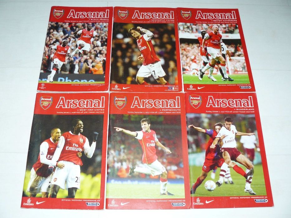 Футбольні програмки Arsenal Арсенал.