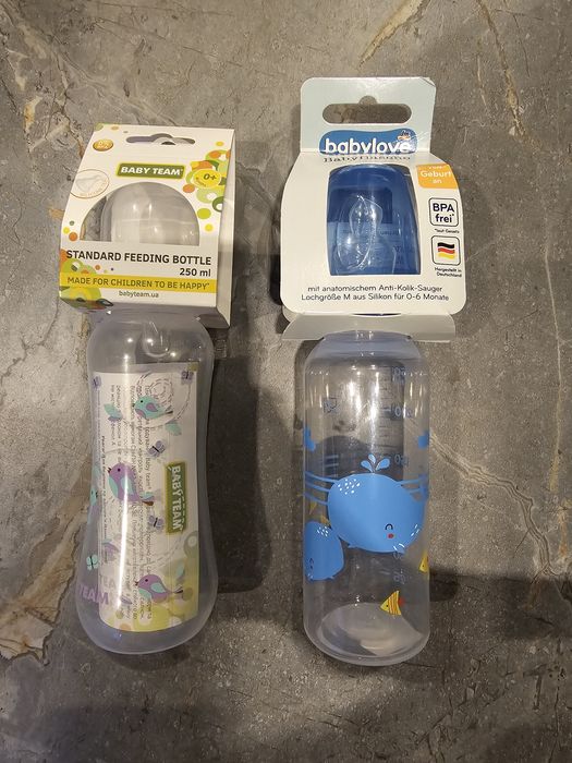 Babylove  пляшечка на 250мл для годування Baby Team