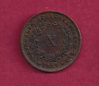 MONARQUIA    D. Luis  I     X  Reis  1873  Cobre Bonita