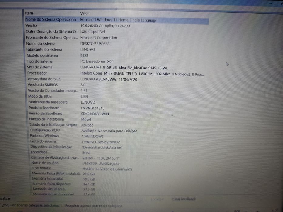 Lenovo IdeaPad S145 i7 20GB RAM SSD NVMe + HDD 1TB GeForce MX110