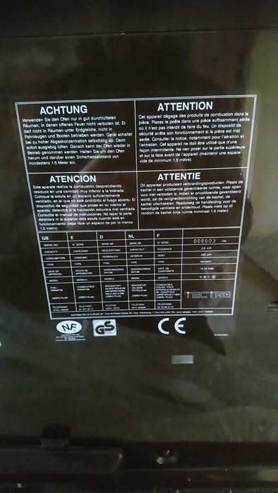 Piecyk Piec Naftowy TECTRO R39C 2.9 kW  Made in Japan