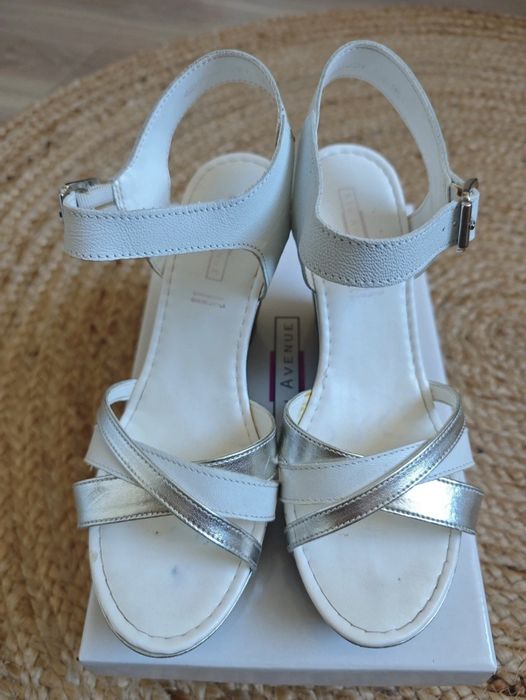 Sandały espadryle skórzane 39