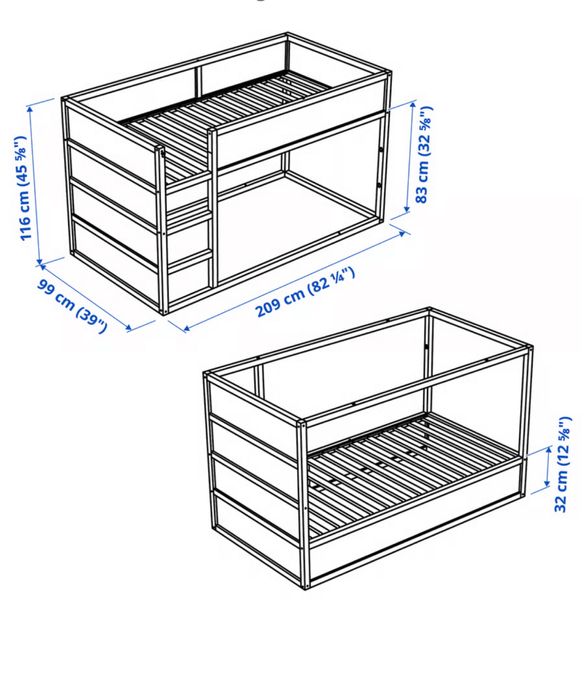 Cama alta reversivel