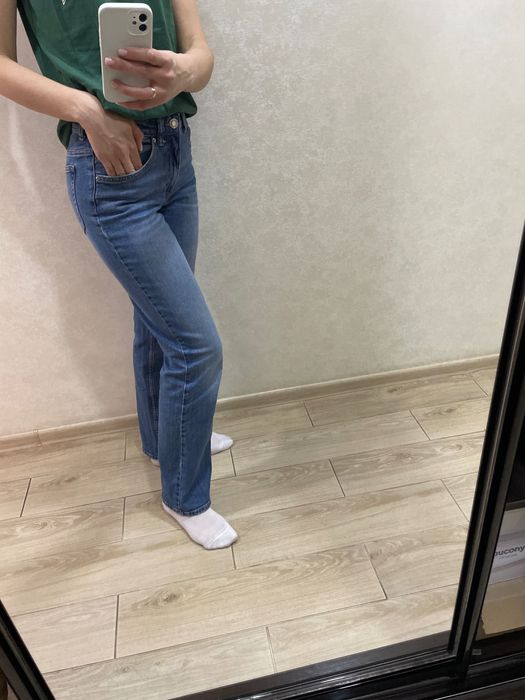 Прямі джинси H&M жіночі.  Джинси straight leg h&m