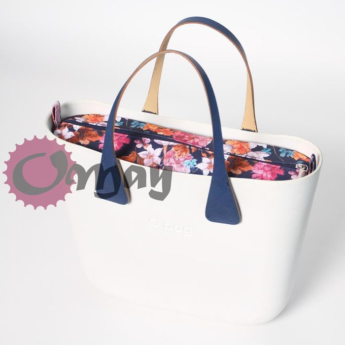 organizer do OBAG MINI kwiaty granat wkład 2 kieszenie OMAY