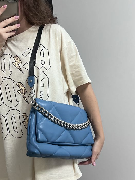 Сумка Stradivarius синя жіноча
