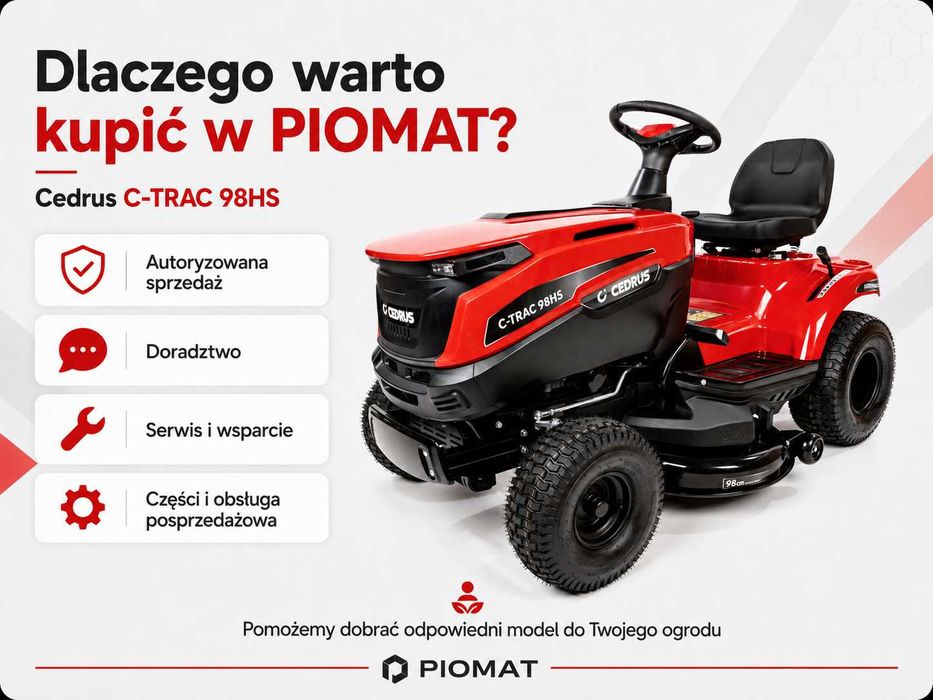 Cedrus C-TRAC-98HS Traktorek Hydrostat boczny wyrzut 3 lata gwarancji