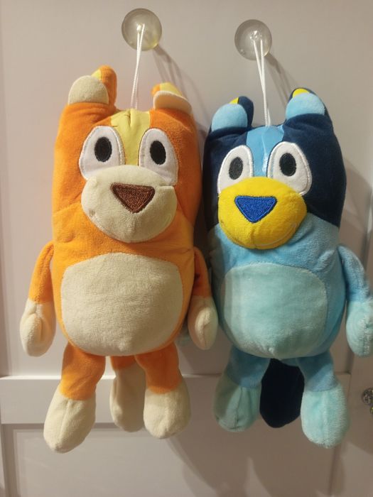 Bingo i Bluey z bajki Bluey / maskotki z przyssawkami zestaw