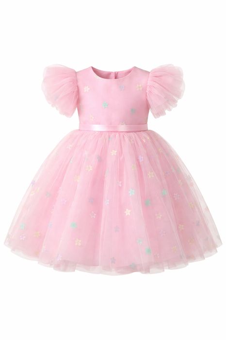 Ніжно-рожева гарна чукня на дівчинку 4-5 років