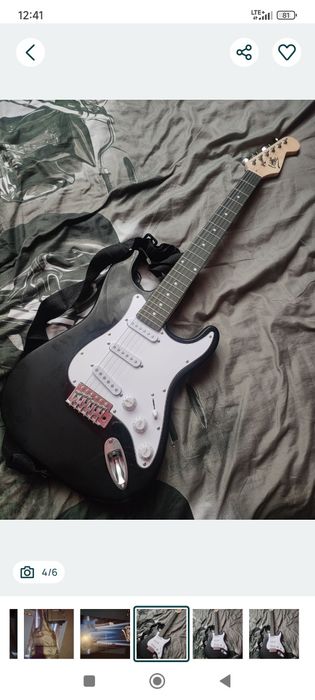 Gitara elektryczna z akcesoriami