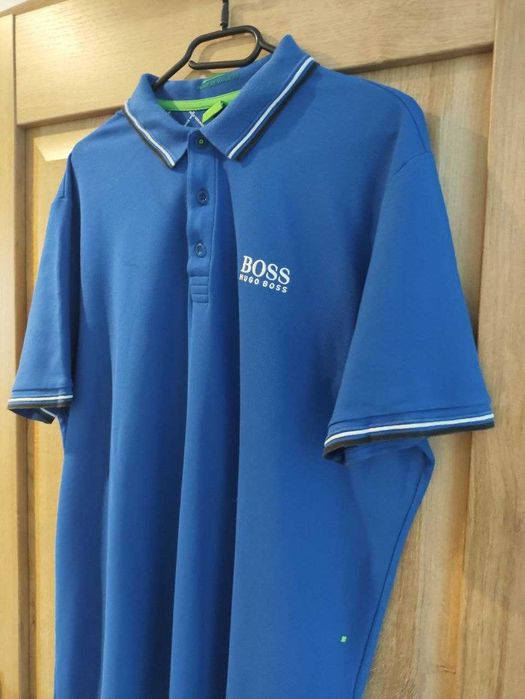 Hugo Boss Green Moisture Manager Polo – męska koszulka polo premium – Rozmiar M