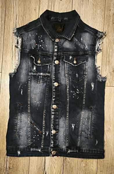 Bezrękawnik - kamizelka jeans