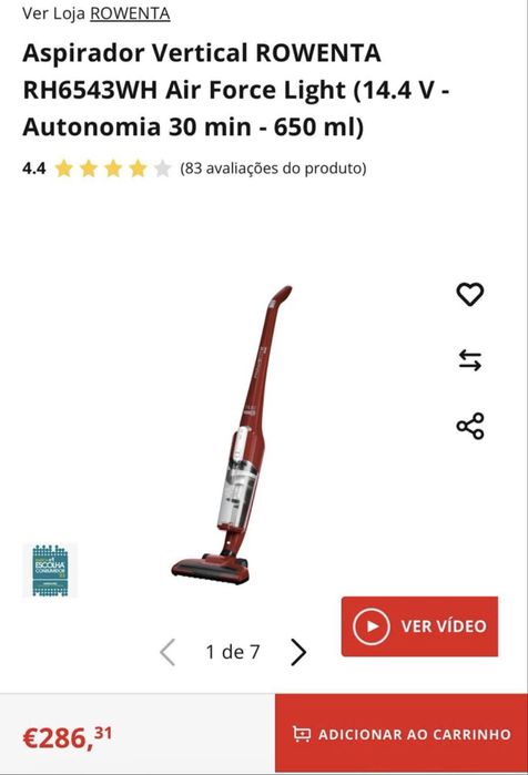 Aspirador Rowenta Air Force Light