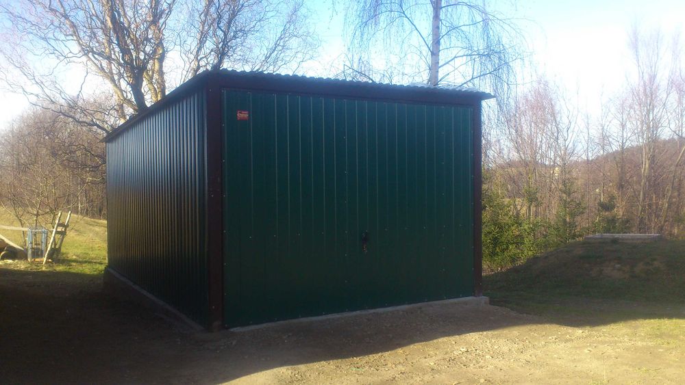 Garaż blaszany blaszak 3x5 uchylna kolor