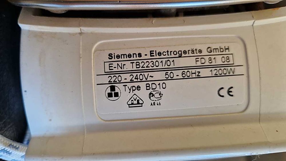 Ferro de engomar a vapor Siemens
