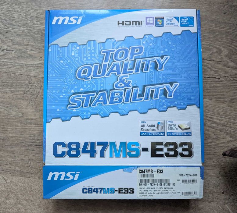 Материнська плата MSI C847MS-E33