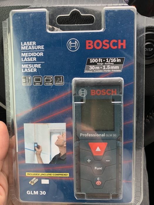Лазерная рулетка Bosch GLM 15 из США дальномер (15-20м) новая