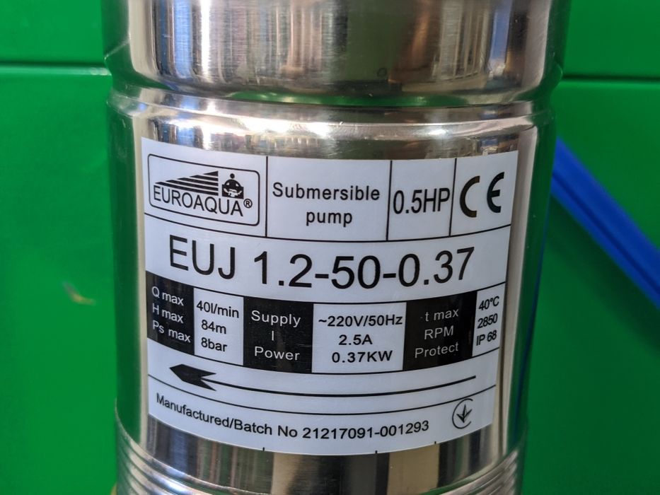 Насос глибинний EUJ 1.2-50-0.37 для скважин і колодязів: 3 800 грн ...