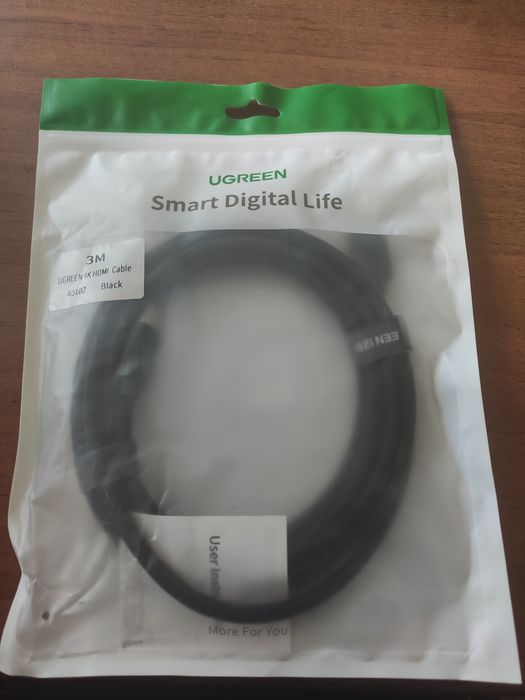 Кабель Ugreen HD119 HDMI-HDMI 4K 2.0 3m (40102) Black