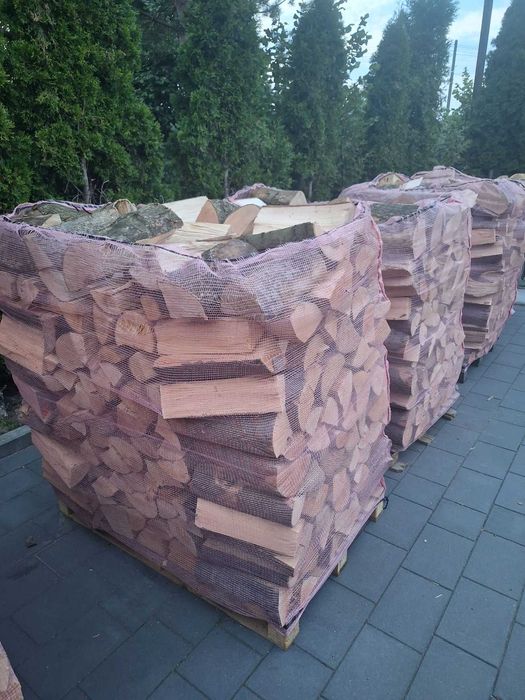 Drewno kominkowe opałowe buk grab dąb brzoza SUCHE WILGOTNOŚĆ poniżej 20%