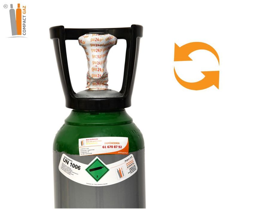 Argon, butla, wymiana pustej na pełną - również dowóz