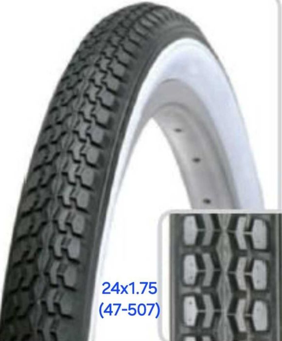 Pneus 16x1.75 pretos faixa branca 20x1.75/22x1.3/8 - 24x1.75/26x1.75