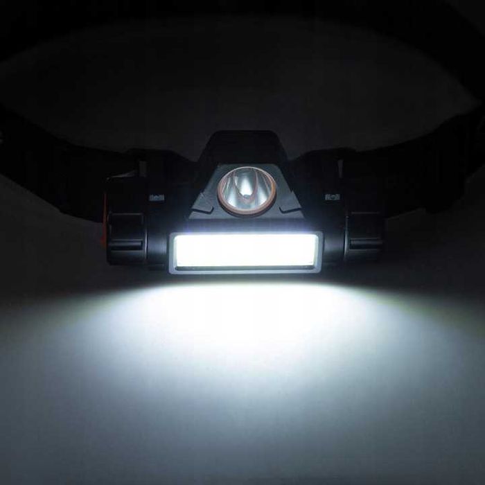 Mocna Latarka COB z magnesem uniwersalna na głowę czołówka lampa LED