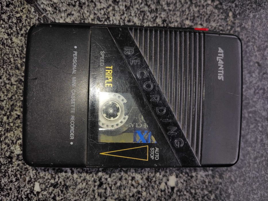 walkman radio com gravador de voz anos 80