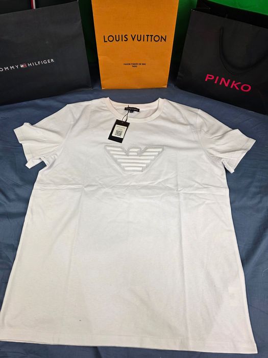 Męska koszulka thsirt Emporio Armani kolory krótki rękaw premium M-XXXL