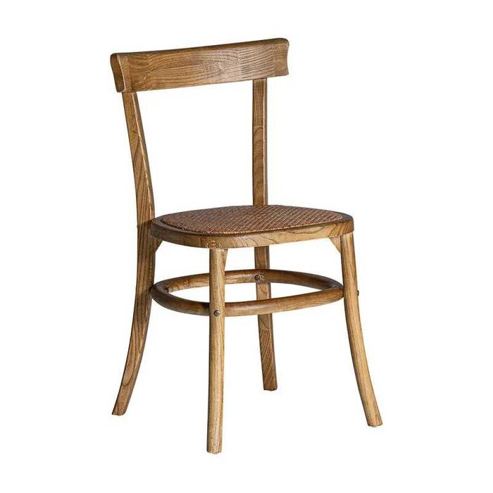Krzesło Achidona z naturalnego drewna wiązu solidne, styl ponadczasowe