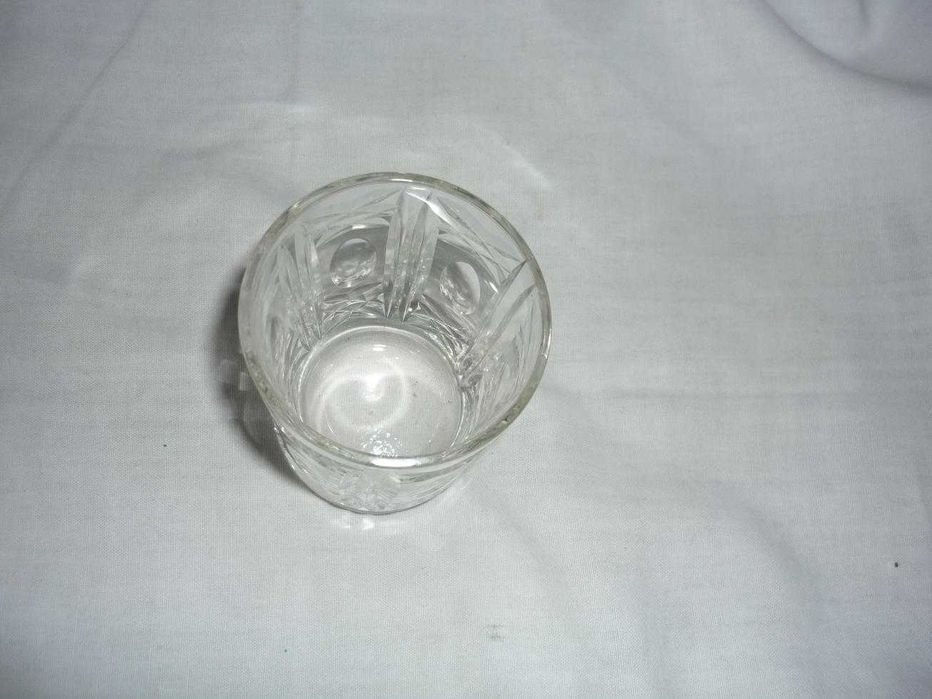 copos vidro facetado pequenos shot antigos