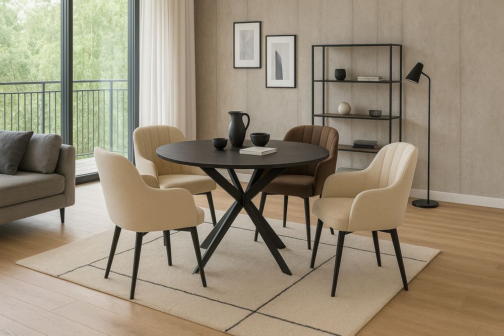 Komplet 4 szt. Krzesło Premium Boucle
