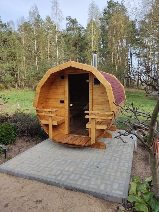 Sauna ogrodowa beczka