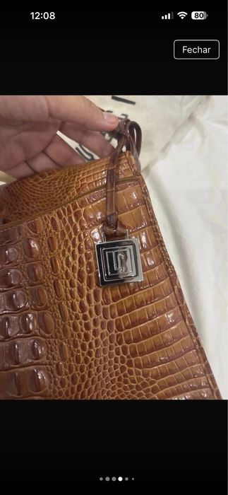 Bolsa de couro genuina